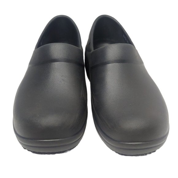 Crocs Lock Womens 8 Clogs Work Shoes Black Non-Slip Non-Marking No Insoles READ - Picture 2 of 9